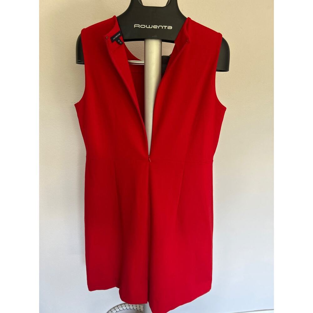 Lands End women's red sleeveless beaded sheath dress sz 14 - Picture 5 of 7